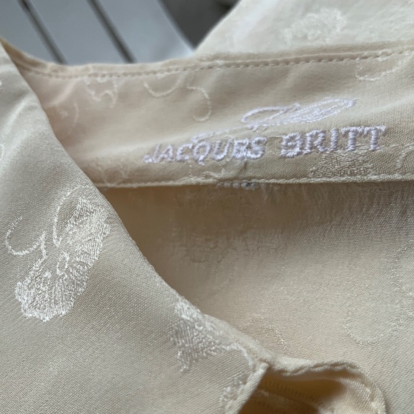 VINTAGE JACQUES BRITT 100% SILK BLOUSE - Picture 4 of 4